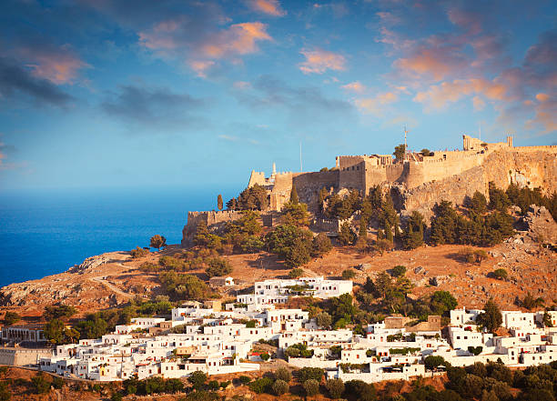 istock Acropolis in Lindos at Rhodes island 469635272