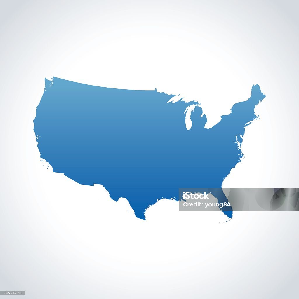 USA Map vector map of the USA. 2015 stock vector