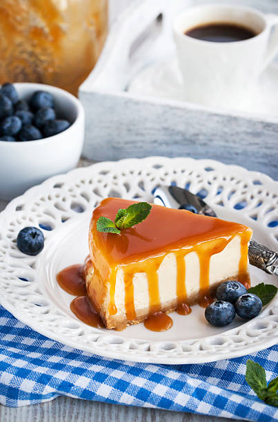 istock Cheesecake with caramel sauce 469638126