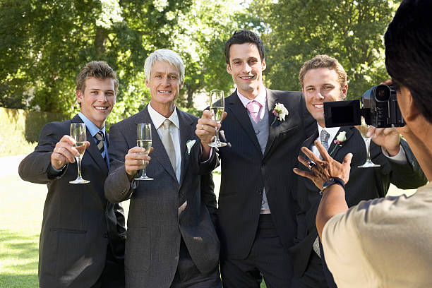istock Man taking a picture at wedding party 469640591