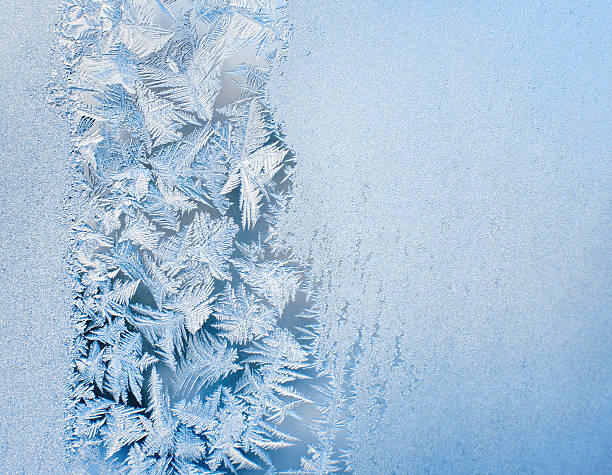 istock Winter background, frost on window 469640785