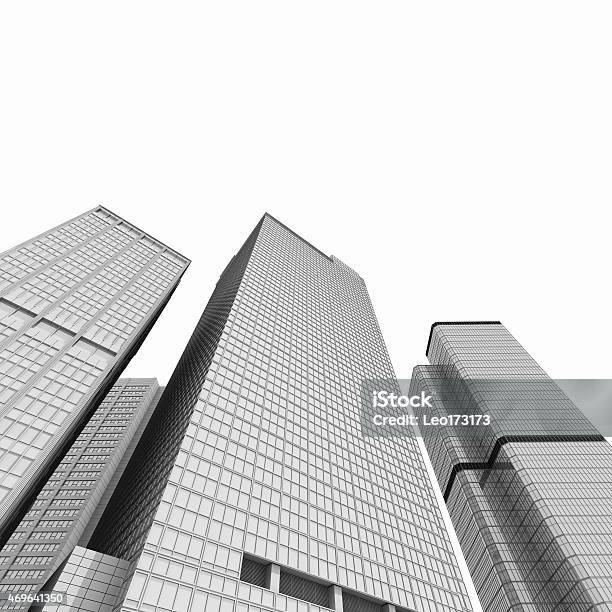 Skyscrapers In Business District Of Asia Stock Photo - Download Image Now - 2015, Architecture, Block Shape