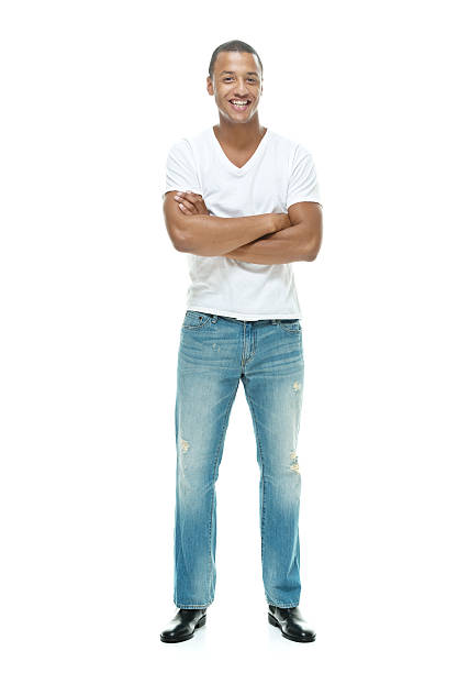 istock Smiling casual man standing with arms crossed 469641570
