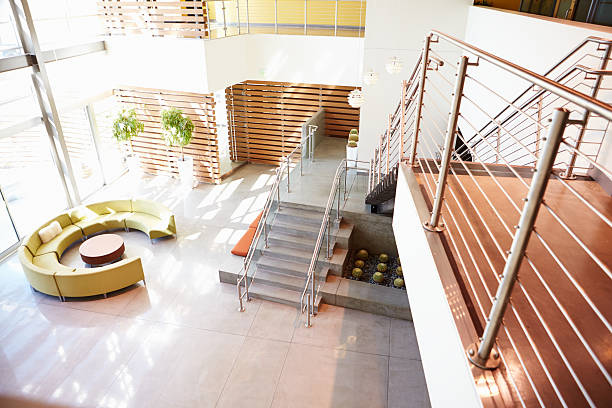 istock Empty lobby area of a modern office space 469641775