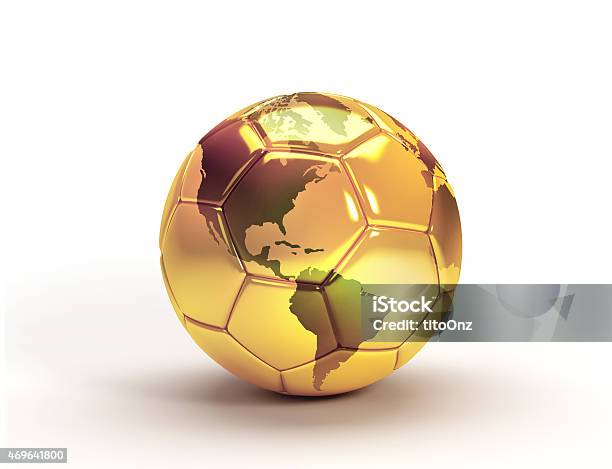 Gold Soccer Ball Trophy Stock Photo - Download Image Now - 2015, American Culture, Award