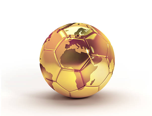Gold soccer ball trophy