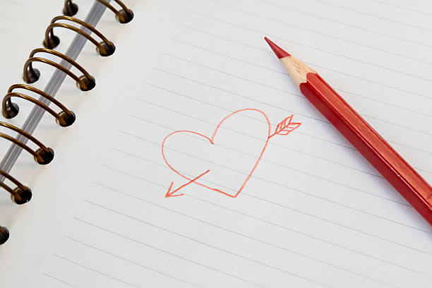 istock Red heart on paper 469641848