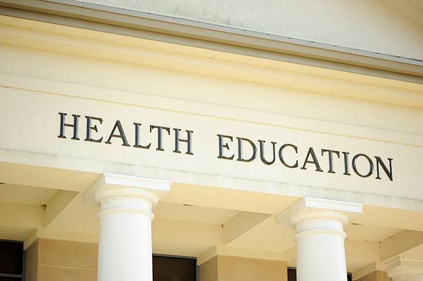 istock Health education sign on building 469641892