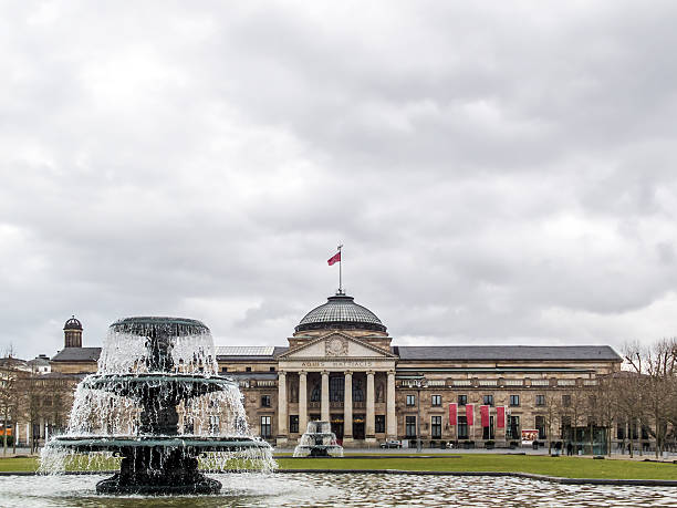 Wiesbaden https://farm8.staticflickr.com/7409/16295080897_0857790fab_o.jpg kurhaus casino stock pictures, royalty-free photos & images