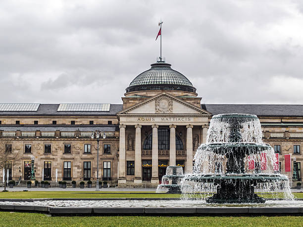 Wiesbaden https://farm8.staticflickr.com/7409/16295080897_0857790fab_o.jpg kurhaus casino stock pictures, royalty-free photos & images