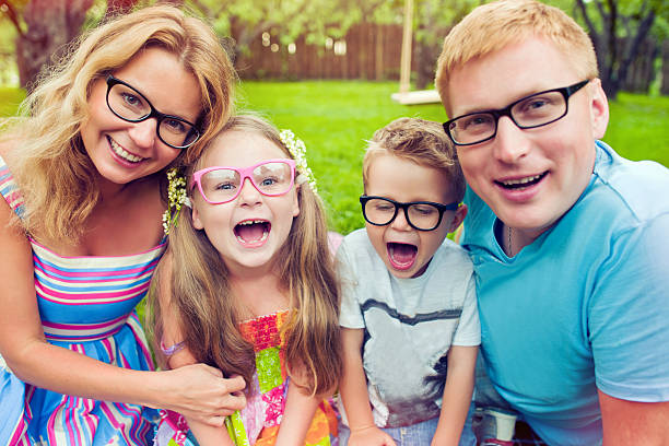 Our happy family. Family in nature.