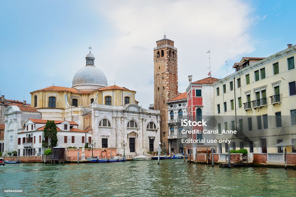 Venice Venice, Italy - August 9, 2014: Venice church San Geremia and bell tower located in the sestiere of Cannaregio.  2015 Stock Photo