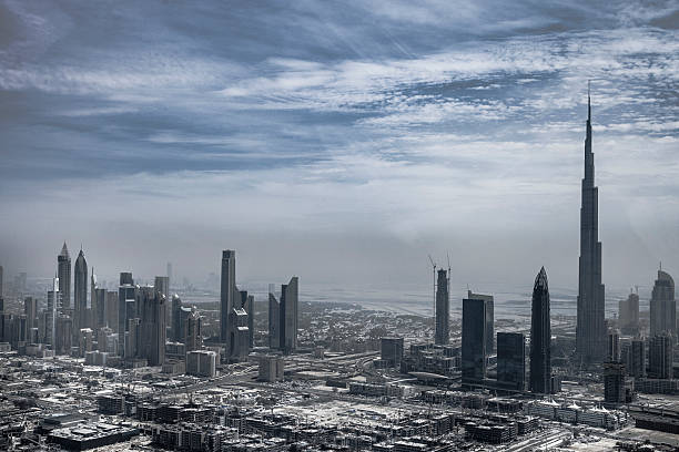 istock Dubai downtown skyscrapers and office buildings 469645298