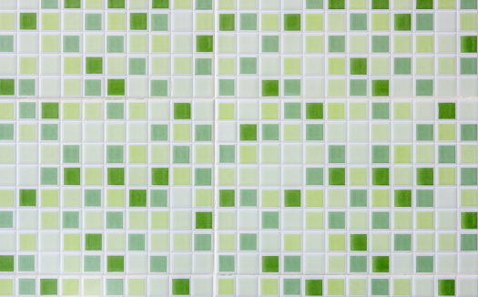 Blur green ceramic mosaic background.