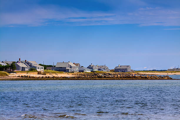 istock Luxury Waterfront New England Houses, Hyannis, Cape Cod, Massachusetts, USA. 469649178