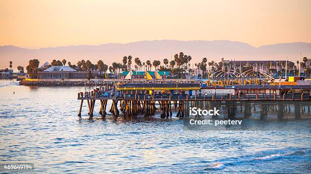 Redondo Beach At Sunset Time Stock Photo - Download Image Now - Redondo Beach - California, California, Commercial Dock