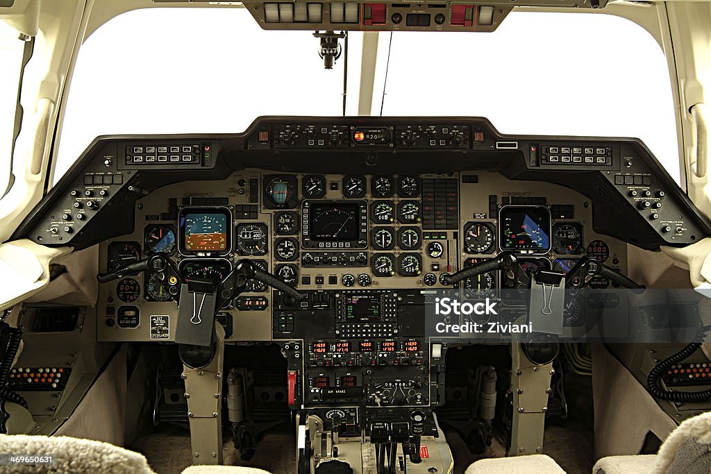 Aeronave Cabine de comandos - Royalty-free Caneta de Feltro Foto de stock