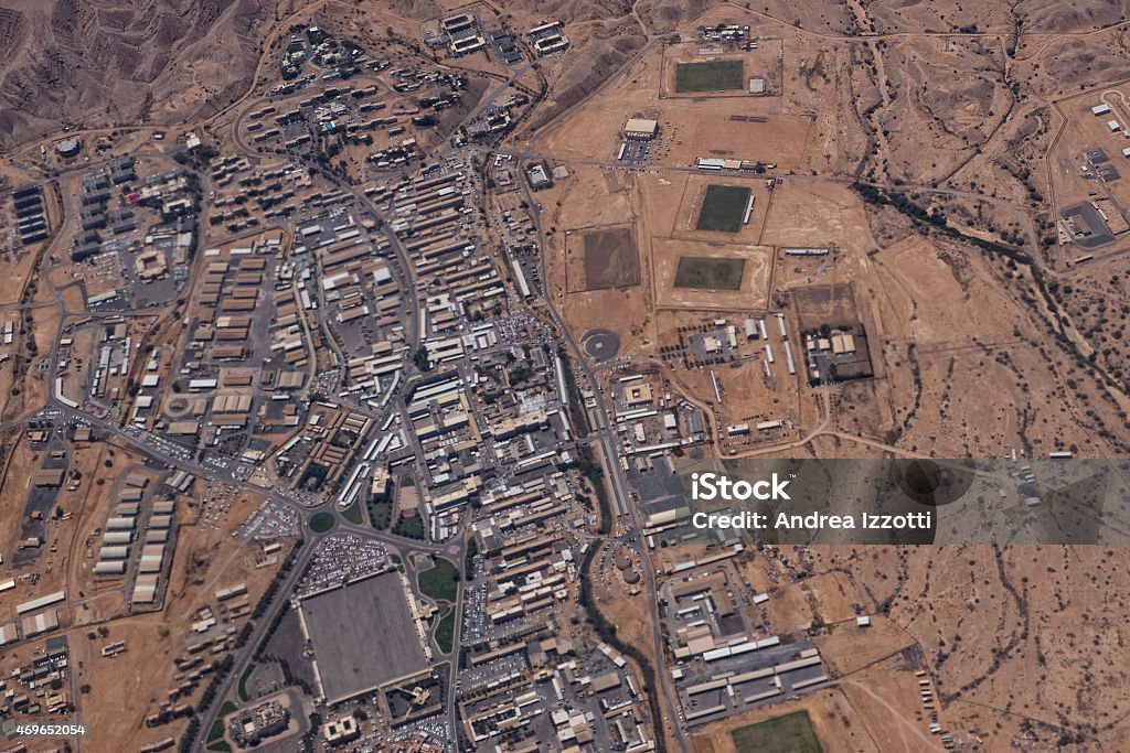 muscat arabic town aerial view landcape muscat oman sultanate aerial view 2015 Stock Photo