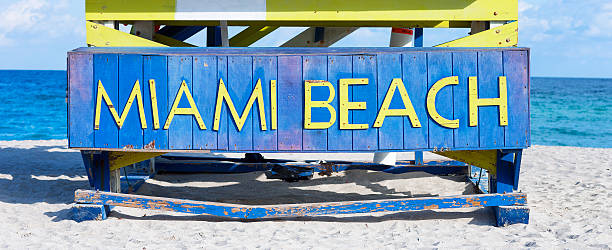 istock Famous sign on the beach in Miami 469652399