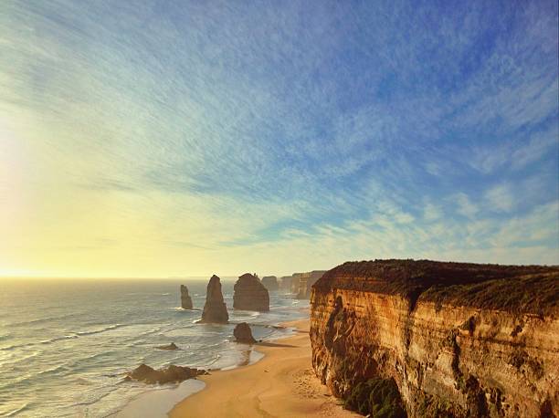 istock Before Sunset at twelve apostles attraction at Green Ocean Road 469657422