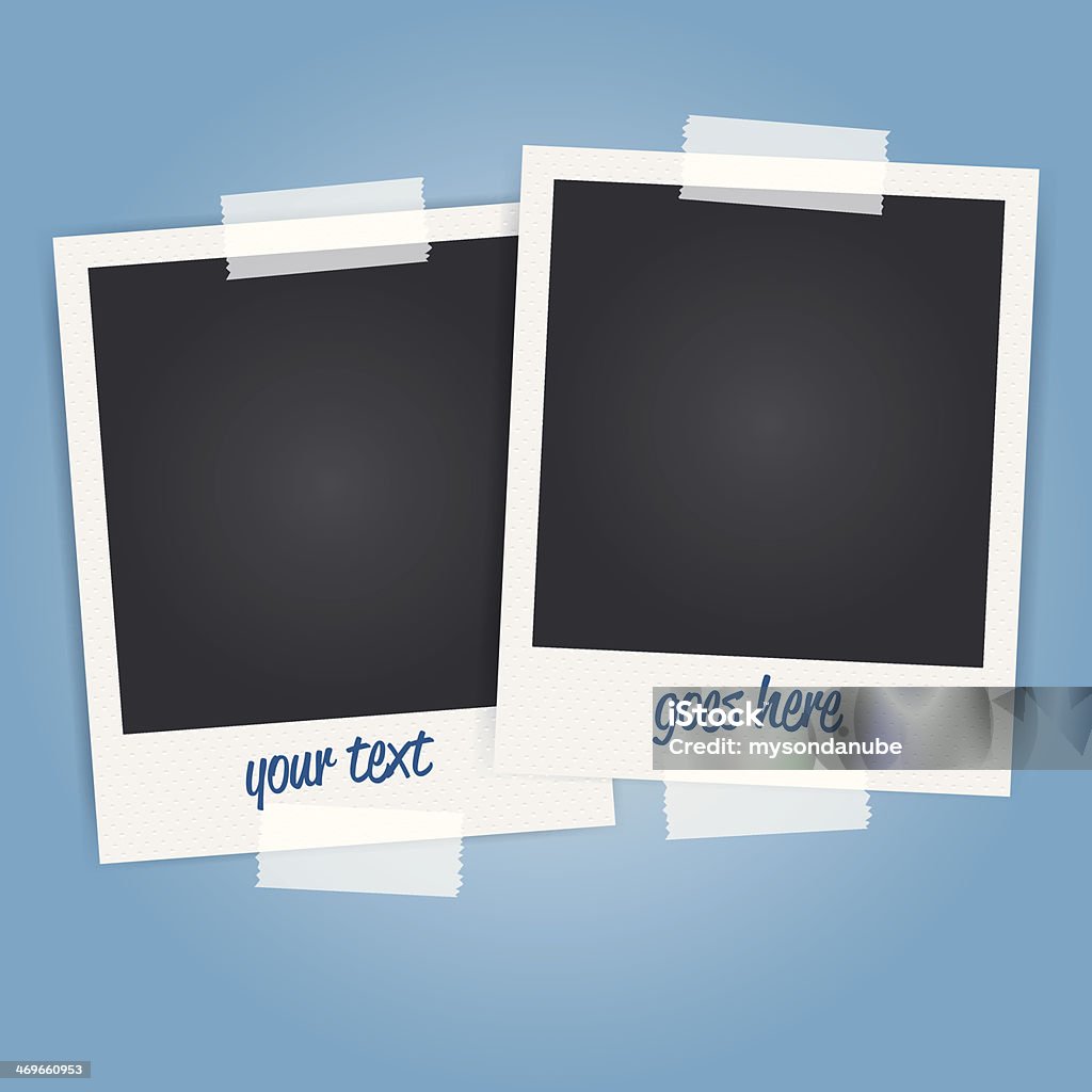vector blank polaroid photo frames Instant Print Transfer stock vector