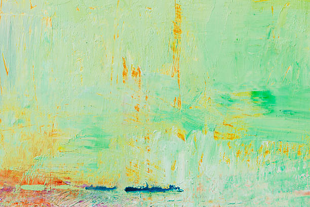 istock Abstract painted green and yellow textured  art backgrounds. 469661378