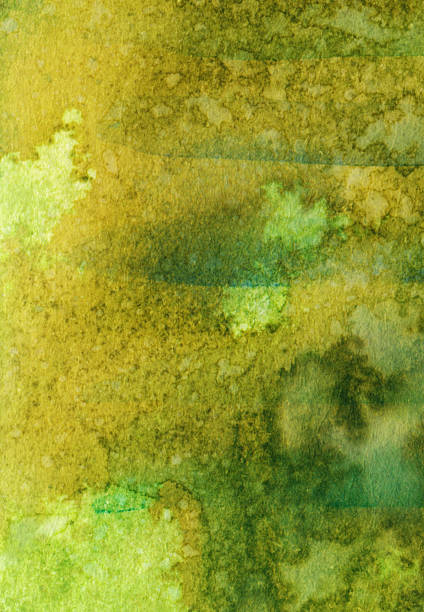 istock Chartreuse green watercolor background on paper 469661642