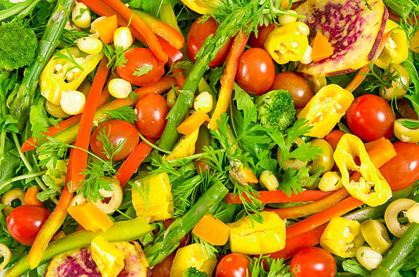fresh vegetable salad,close-up