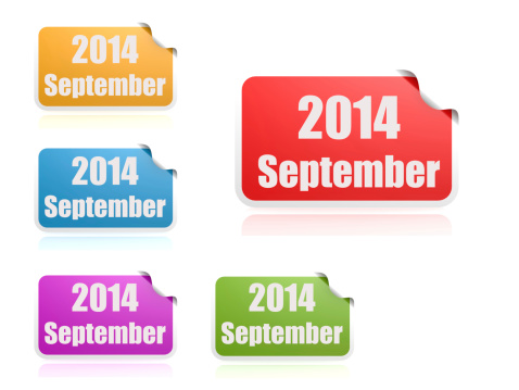 September of 2014 image with hi-res rendered artwork that could be used for any graphic design.