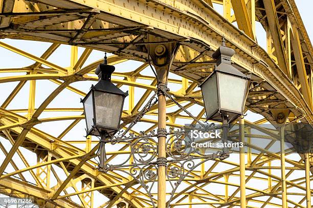 Decorative Lamps Hanging From Bridge Stock Photo - Download Image Now - 2015, Arch - Architectural Feature, Architecture