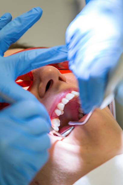 istock Teeth treatment in the dentists / orthodontics office 469671342