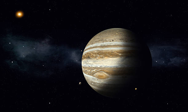 Jupiter with Moons solar system gas giant jupiter with moons jupiter stock pictures, royalty-free photos & images