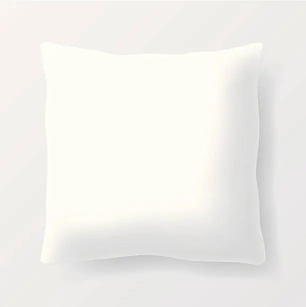 Vector illustration of vector blank square pillow