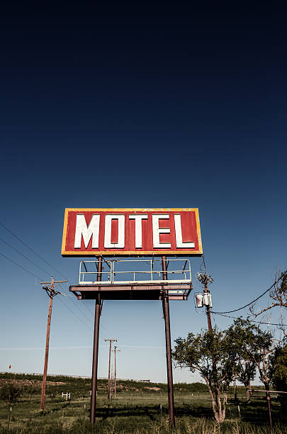 istock Old motel sign on Route 66 469675921