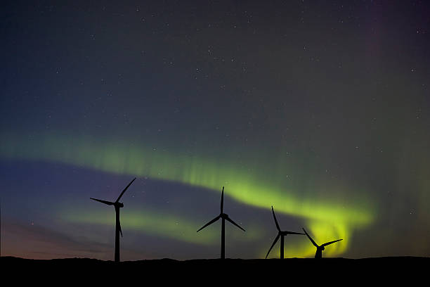 istock Wind Farm And Northern Lights 469676129