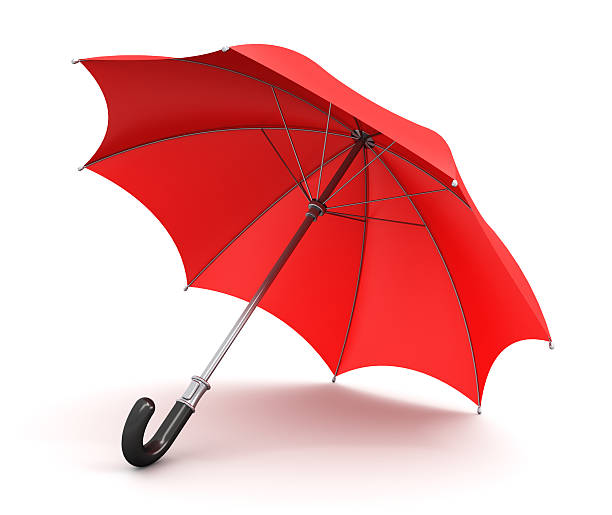 Red umbrella stock photo
