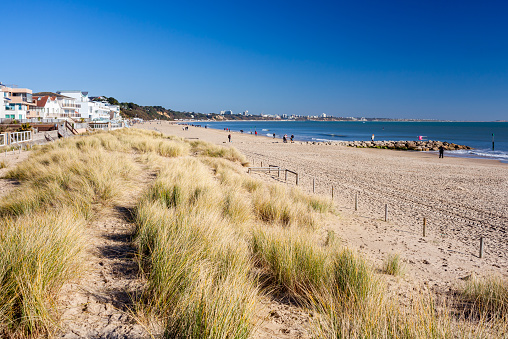 Beautiful golden sandy beach at Sandbanks Dorset England UK Europe