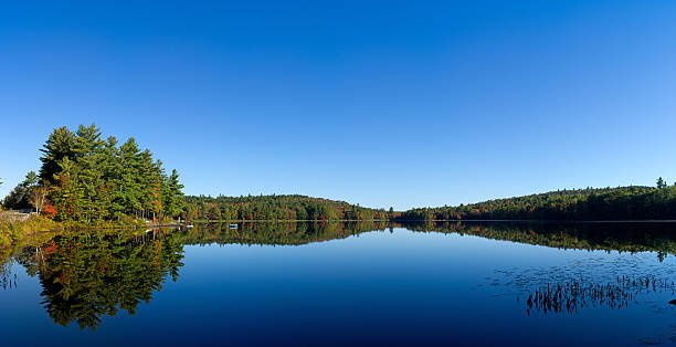 istock Panoramic view of Maine lake in early fall 469684089