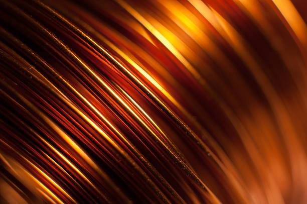 istock Closeup of copper coil wiring 469692952