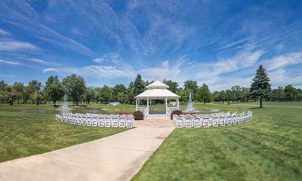 istock outdoor summer wedding gazebo in park 469703758