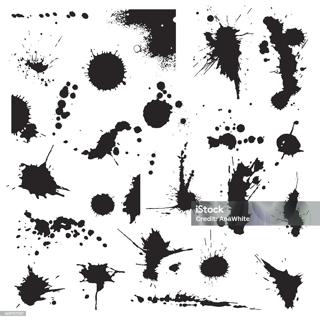 Conjunto de blots - Royalty-free Tinta - Instrumento de Escrita arte vetorial