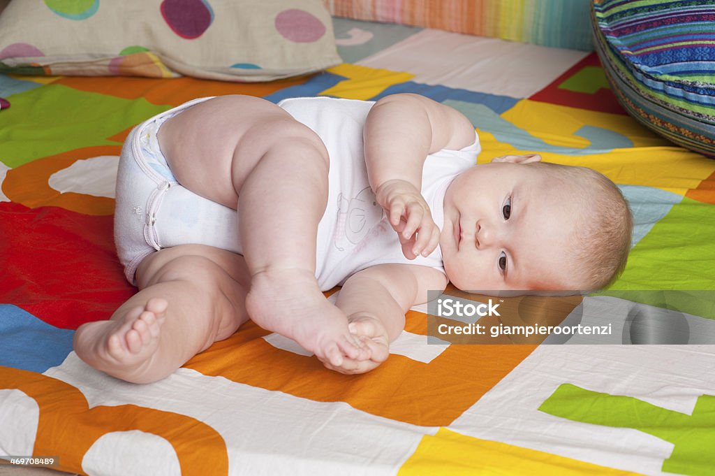 Baby little girl indoors Affectionate Stock Photo