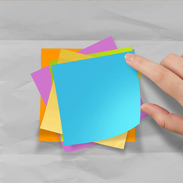 istock sticky notes on recycle crumpled paper background as concept 469709071