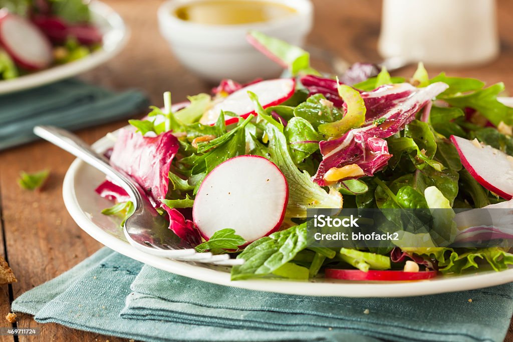 Healthy Homemade Herb Salad Healthy Homemade Herb Salad with Greens and Veggies 2015 Stock Photo