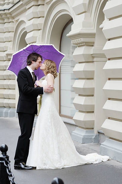 istock Bride kissing her groom 469713029