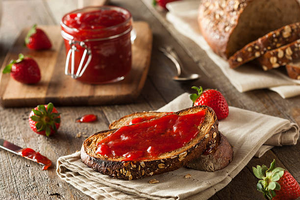 istock Homemade Strawberry Jelly on Toast 469719876