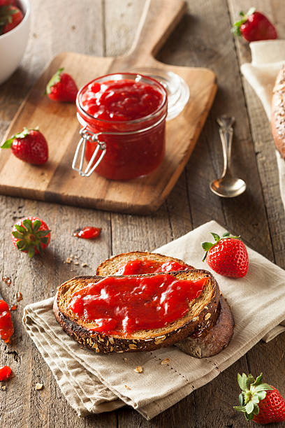 istock Homemade Strawberry Jelly on Toast 469719884