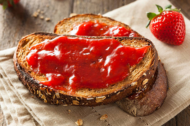 istock Homemade Strawberry Jelly on Toast 469719890