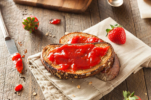 istock Homemade Strawberry Jelly on Toast 469719894