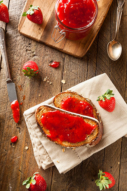 istock Homemade Strawberry Jelly on Toast 469719902